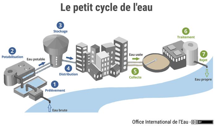 Schéma du petit cycle de l'eau